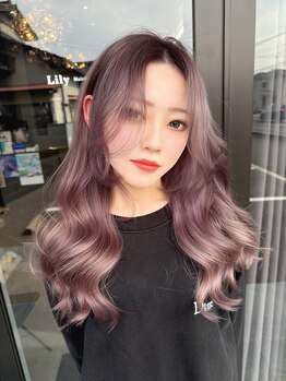 リリー ヘアーアンドビューティー(Lily)の写真/ハイトーンデザインカラーで理想を叶える♪洗練された色味で髪の魅力を引き出します！ハイトーン／ブリーチ