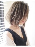 【★★★】大人の女っぽボブ×フリンジハイライト