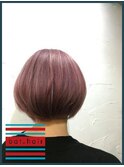 【bathair渋谷/yoco】ピンクアッシュマッシュウルフショートボブ