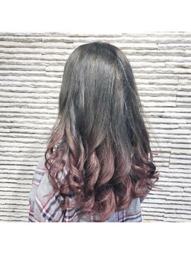 アクト 原宿(ACT) グラデーションカラー×ピンクグレージュ