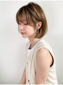 ショートカット　ハンサムショート　ベージュカラー　奈良
