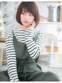 伸ばしかけに◎斜めバング黒髪前下がりボブg越谷20代30代40代!