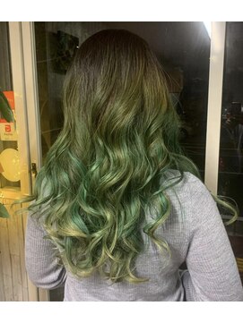 イマジョウヘッドストア 2(IMAJO HEAD STORE) バレイヤージュ×ターコイズ