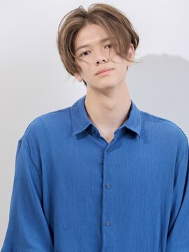 エムスラッシュ ストリートマーケット スマートサロン センター北(M.SLASH) センターパート/くせ毛風/前下がり/無造作パーマ/センター北