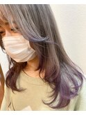シルバー×ラインカラーパープル