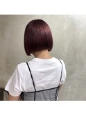 stylist イケダ>> ストレートボブ×チェリーレッド