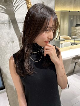 ロンドメリア 天神大名店(Lond Melia) ★くびレイヤーエモージュインナーグレージュ前髪ピンクベージュ