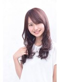 【UNIX港北】ほつれウェーブロング#ピンクベージュ