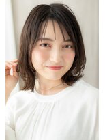 モッズヘア 越谷(mod's hair) 黒髪ウェットヘアくびれミディアムウルフカットZ越谷30代40代