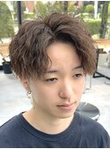 縦落ちツイストスパイラル/波巻きパーマ/2wayマッシュショート