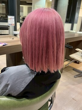 ヘアサロン アウラ(hair salon aura) 盛岡駅ダブルカラーブラウンピンクベージュカラーオリーブカラー