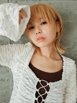 スリール バイ ミリー 江坂(Sourire by milly)&nbsp;【Sourire江坂】レイヤーボブウルフ×オレンジハイトーン