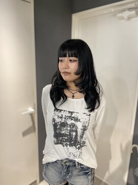 顔周りレイヤー×black color