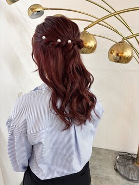 ユラギフロムユイマァル 水島店(YURAGI from YUIMARL) ヘアセットハーフアップ簡単アレンジ