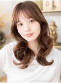 ダークブラウンブリーチなしエアウェーブパーマTd2志木20代30代