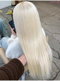  ホワイトベージュ　モードブロンド　抜きっぱなしブロンド