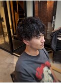 【山本智文】ツイストスパイラルパーマメンズマッシュ