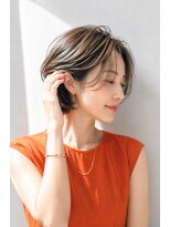 アッシュ 学芸大学店(Ash)&nbsp;ショートボブ/大人女性/ベージュブラウン/白髪ぼかし/脱白髪染め