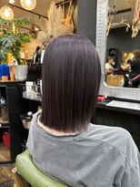 ミュー(m)&nbsp;ブリーチ毛×艶ストレート ラベンダーカラー