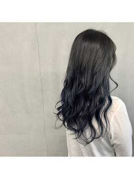 タグ(#tag) #ネイビーグラデーション