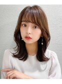 【chico hair寺田町】レイヤー/ミディアム/くびれ/外ハネ/モテ