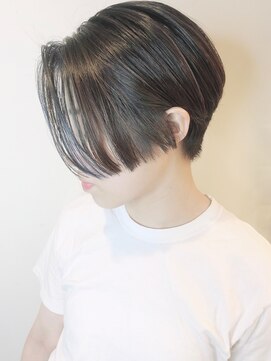 モリオフロムロンドン 原宿本店(morio from London) 【モリオ原宿】ハンサムショート インナーカラーブルー