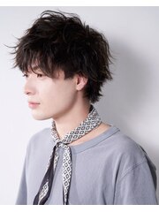 10代学割U24コンマヘアかき上げツイストパーマショートレイヤー