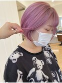 ミニボブ×ピンク