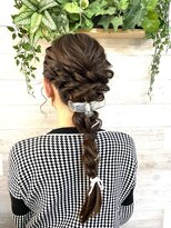 ロカット サロン(Roquat Salon)&nbsp;ロングあみおろしカジュアルアレンジ　【立川/エクステ/立川南】