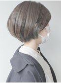 【morio原宿】エアリーショート インナーカラーグリーン