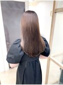 髪質改善　艶髪　ストレート　縮毛矯正　暗髪　韓国風　ロング