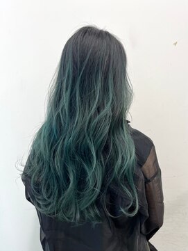 シエロバイシエスタ 池袋(cielo by siesta) ☆バレイヤージュ☆エメラルドグリーンカラー☆