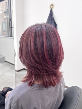 リアンリリィ バイ エイル トウキョウ(Lian lily by Eir Tokyo) レイヤーカット×チェリーレッド