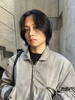 =メンズボブ/ダークアッシュ/ニュアンスパーマ／MAN’S HAIR