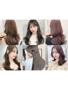 学割U24クーポン豊富にご用意＊最新韓国ヘア/ブリーチなし透明感カラー/盛れる顔周りカットはFONS