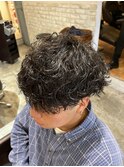 波巻きパーマ