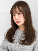 ワイドバングホワイトブロンドサイドバングくせ毛風カール
