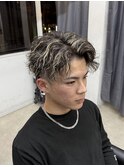 【フェザーパーマ】【ホワイトメッシュ】【メンズパーマ】