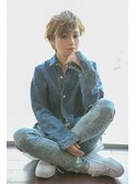 くせ毛ショート ベージュ系カラー 大人ボブ【モテナ 豊田 浄水】
