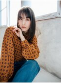 【錦糸町美容院Agate】グレージュカラー切りっぱミディアム