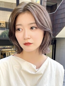 ノラ ヘアーサロン(NORA HAIR SALON) ナチュラル小顔前髪あり後れ毛サイドバング結べるボブくびれヘア