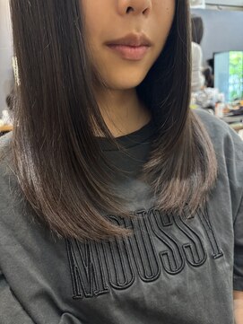 アルター(aL ter) 【顔まわりレイヤー】くびれヘア/アプリコットオレンジ/中島