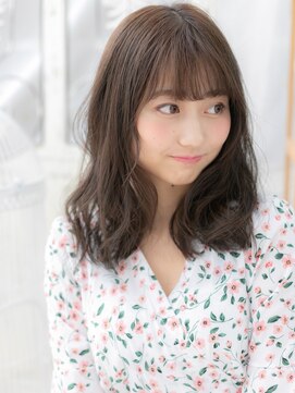 モッズヘア 越谷(mod's hair) 斜めバングアースカラー波巻きくびレイヤーh4越谷20代30代40代