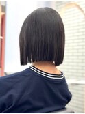地毛風ストレートぷつっとボブのストンスタイル