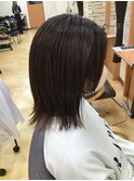 外ハネ小顔ひし形こなれミディミディアムレイヤー