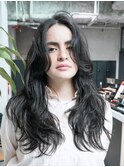 ロング韓国ヘア顔周りレイヤーイメチェン_F21465