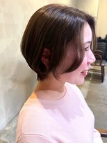 ヒース 姪浜(Heath)&nbsp;顔周りカット 透明感カラー 20代 ショートボブ アッシュ