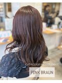 【cut+color+treatment】 ワンカラー &nbsp;× くすみピンクブラウン