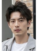 メンズショート　ニュアンスパーマ