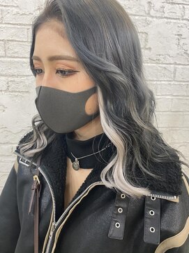 プライズ 池袋店(prize) シルバーアッシュエクステインナーカラー学割U24池袋7043